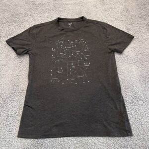 Gap Zodiac Shirt Extra Small Gray Star System Tee Universe Short Sleeve Galaxy